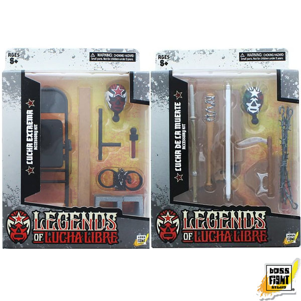 Boss Fight Studio Legends of Lucha Libre Premium Action Figure Accessory Set 2 Pack